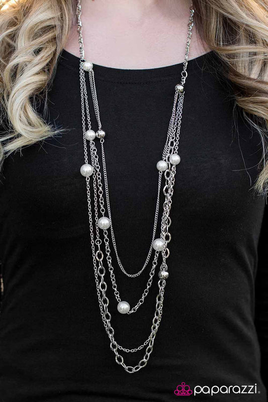 Lets Celebrate - White - Paparazzi necklace