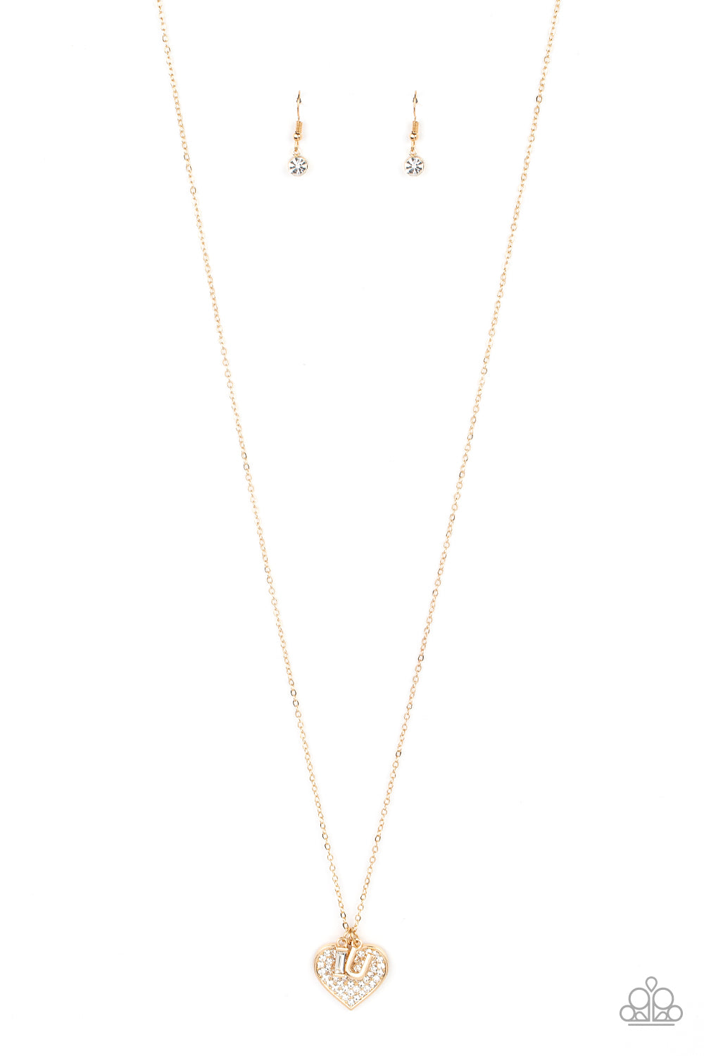 Letters of Love - gold - Paparazzi necklace