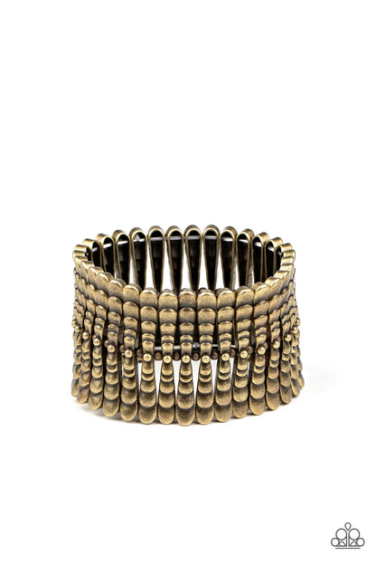 Level the Field - brass - Paparazzi bracelet