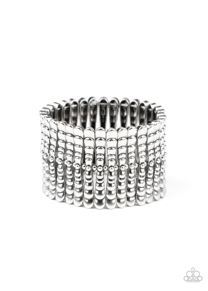 Level the Field - silver - Paparazzi bracelet