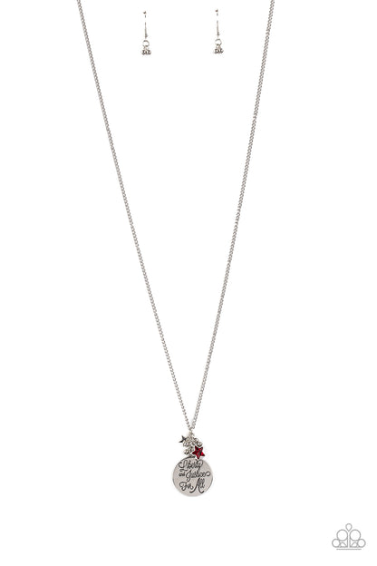 Liberty and Justice For All - red - Paparazzi necklace