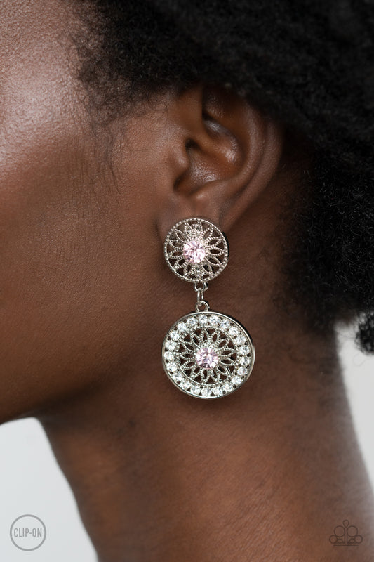 Life of The Garden Party - pink - Paparazzi CLIP ON earrings