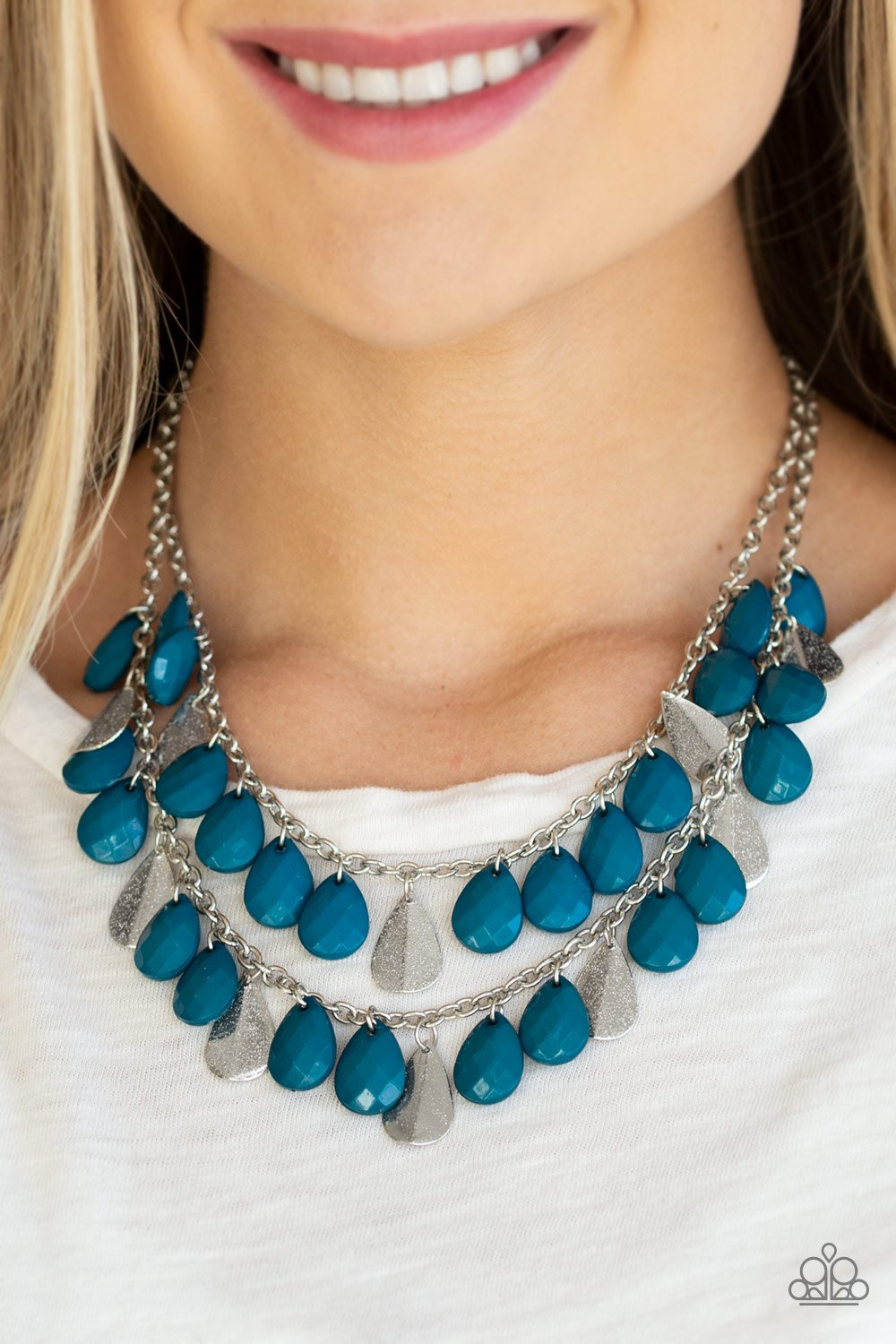 Life of the Fiesta - blue - Paparazzi necklace