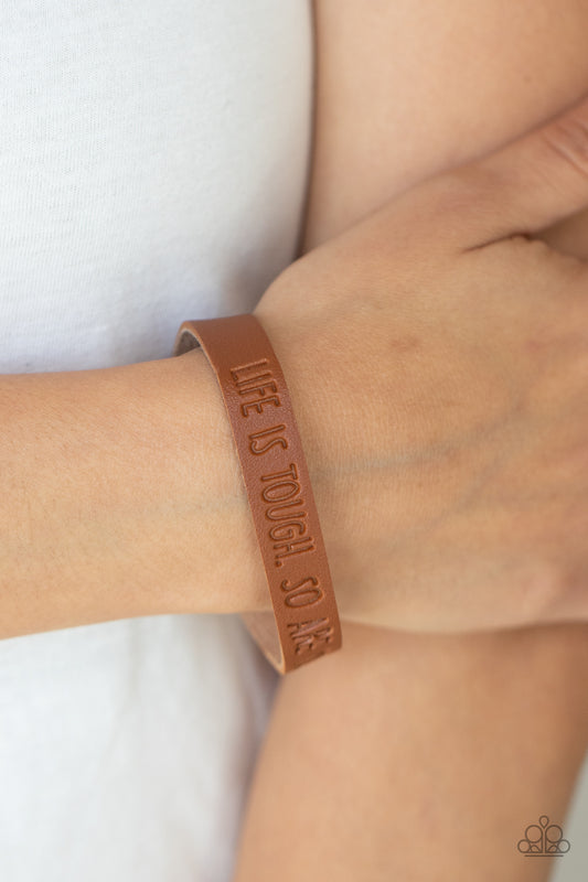 Life is Tough - brown - Paparazzi bracelet