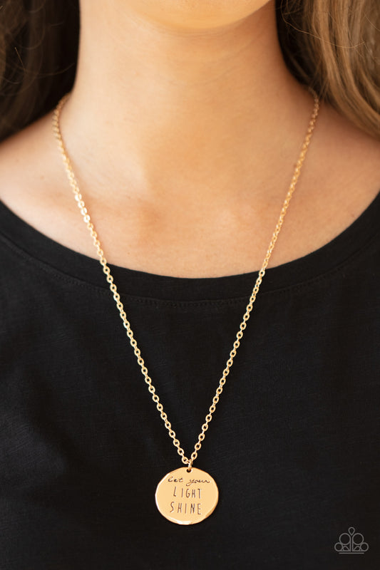 Light It Up - gold - Paparazzi necklace