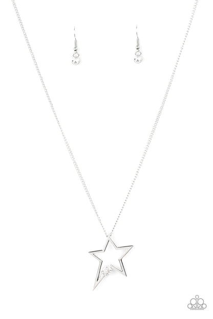 Light Up The Sky - white - Paparazzi necklace