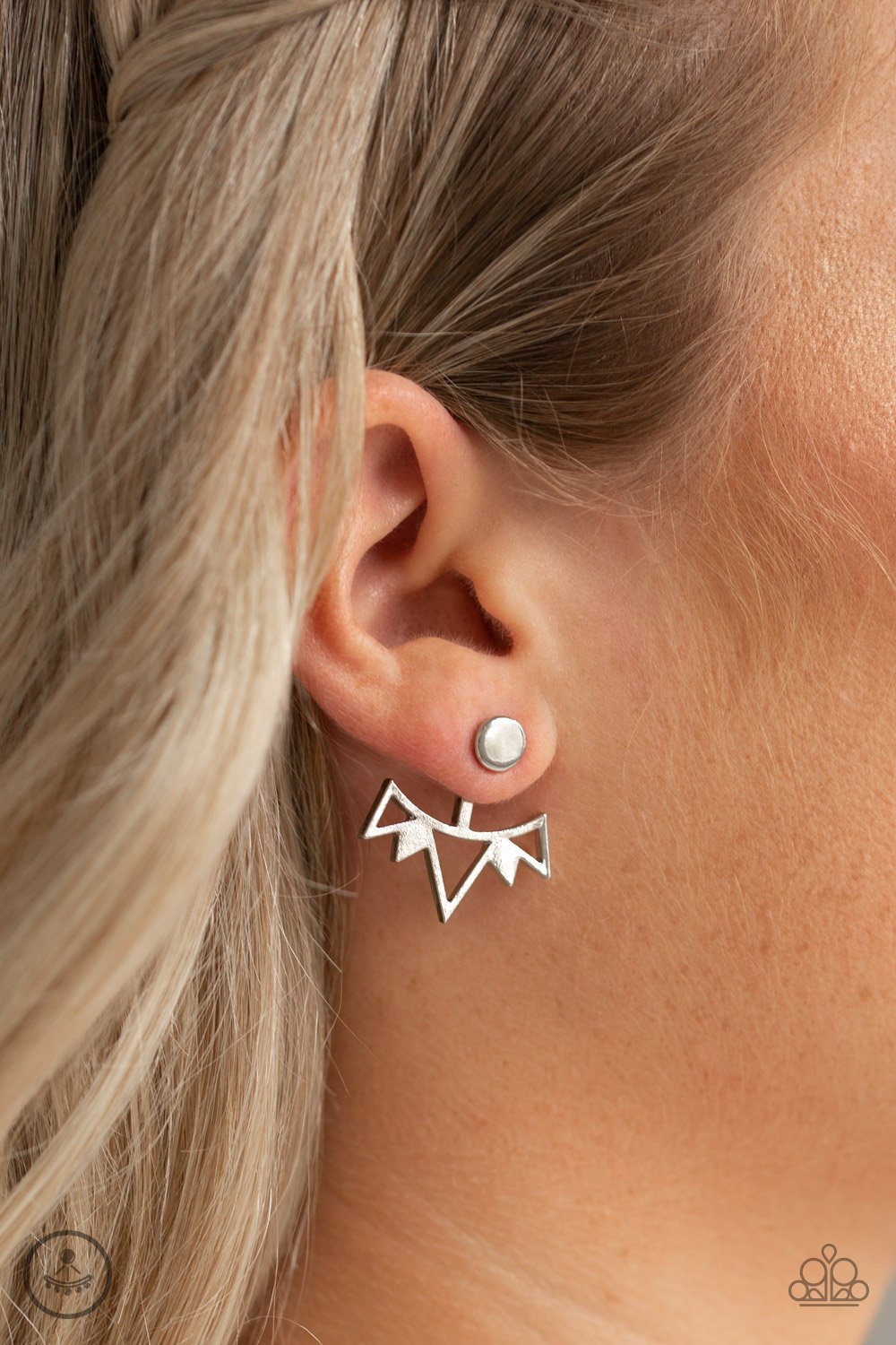 Like a Flash-silver-Paparazzi earrings