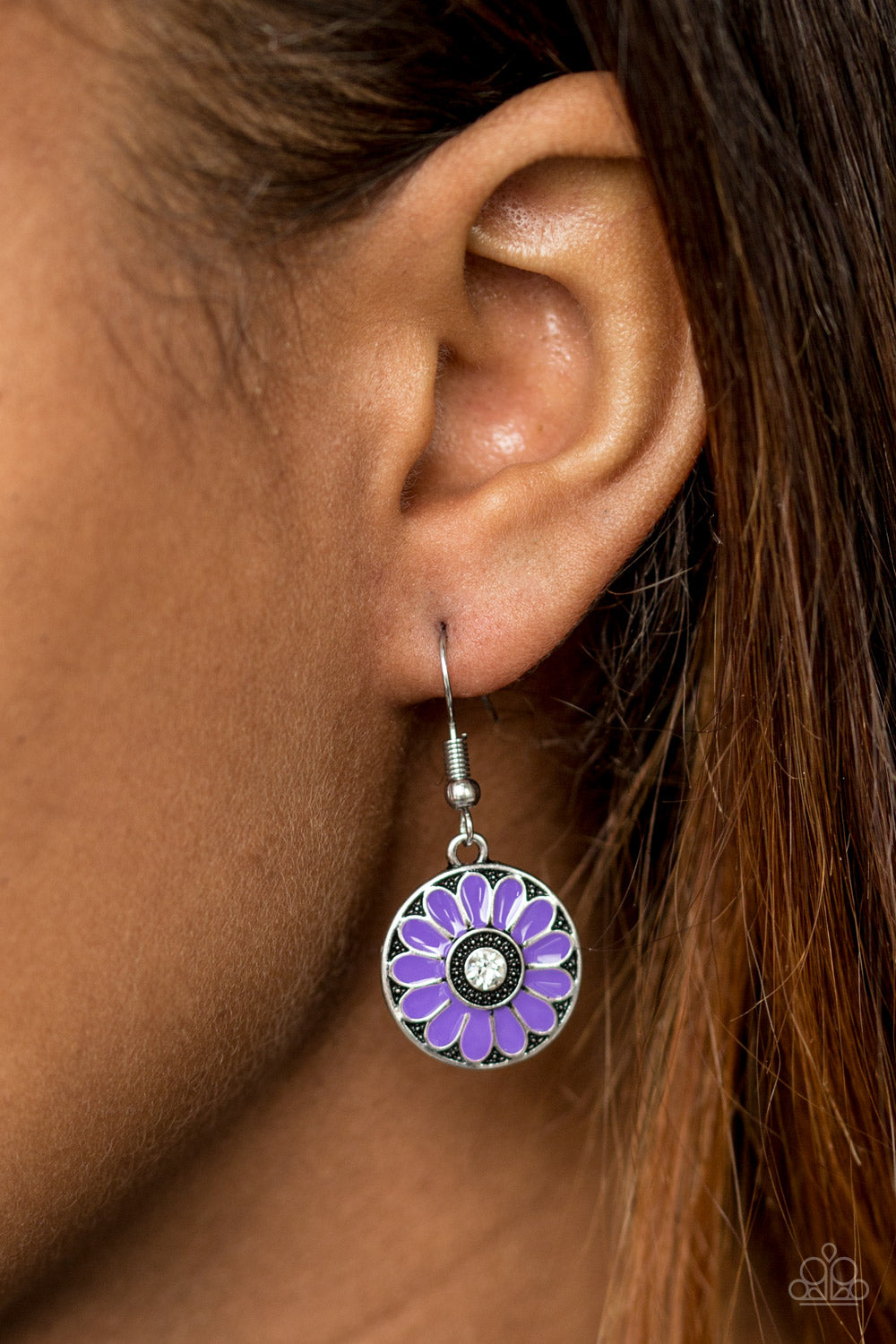 Lily Luau - purple - Paparazzi earrings