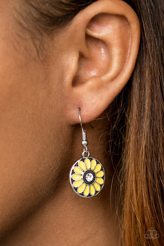 Lily Luau - yellow - Paparazzi earrings