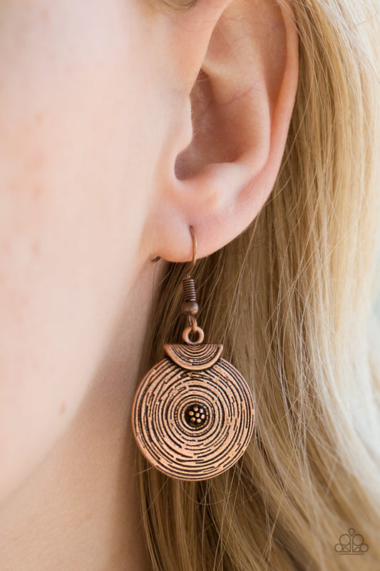 Lily of the Nile - copper - Paparazzi earrings