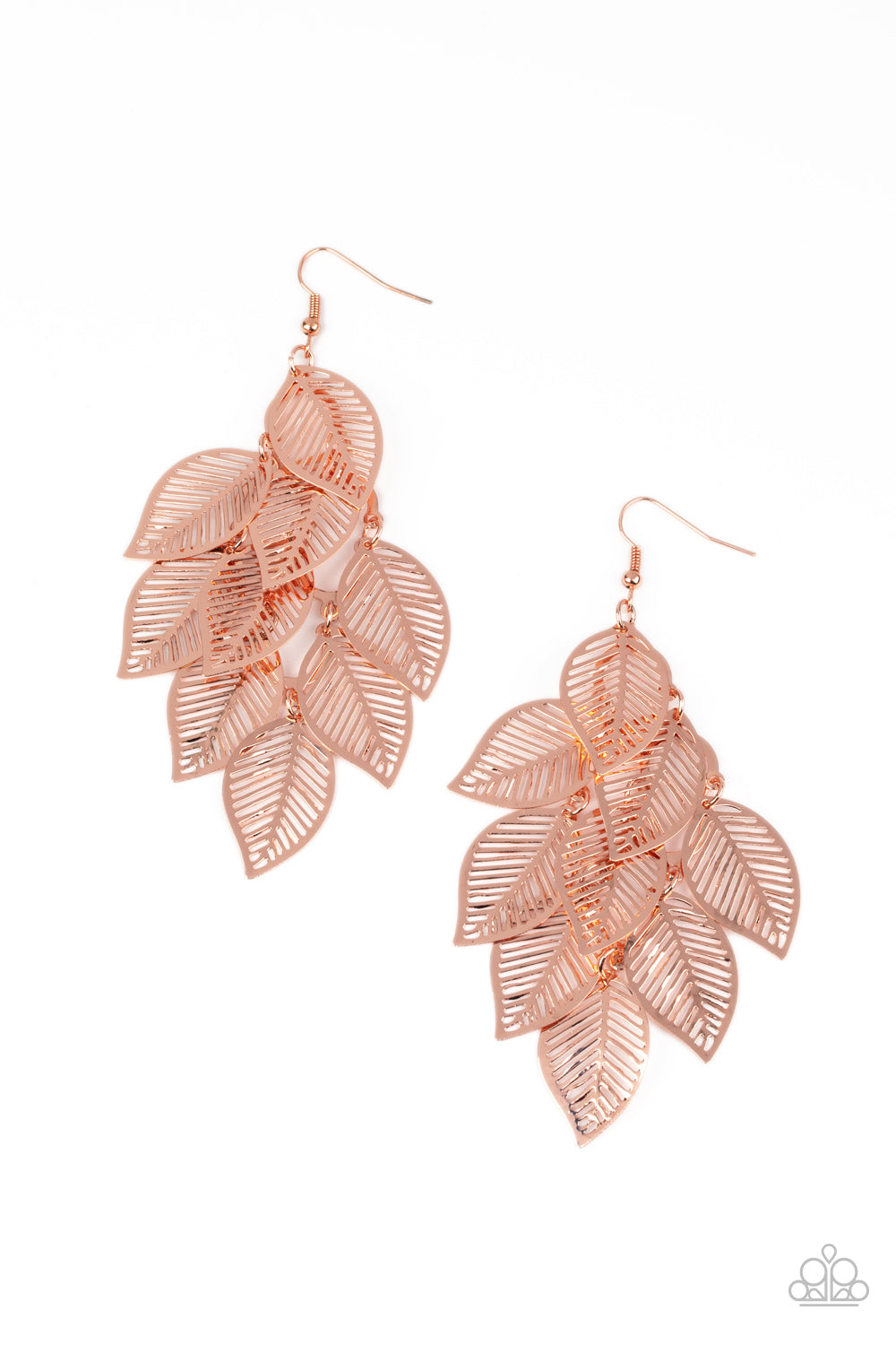Limitlessly Leafy - copper - Paparazzi earrings