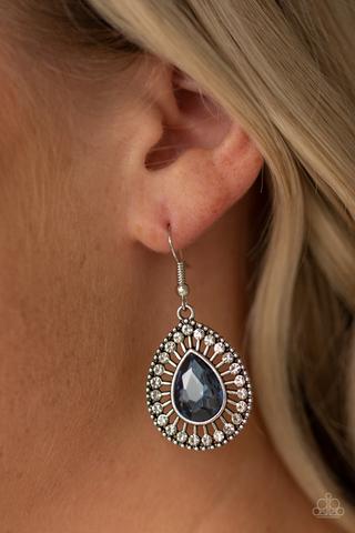 Limo Service - blue - Paparazzi earrings