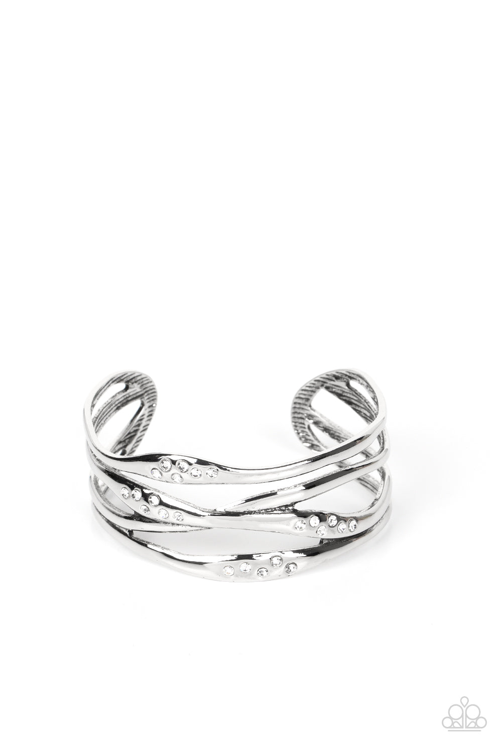 Line It Up - white - Paparazzi bracelet – JewelryBlingThing