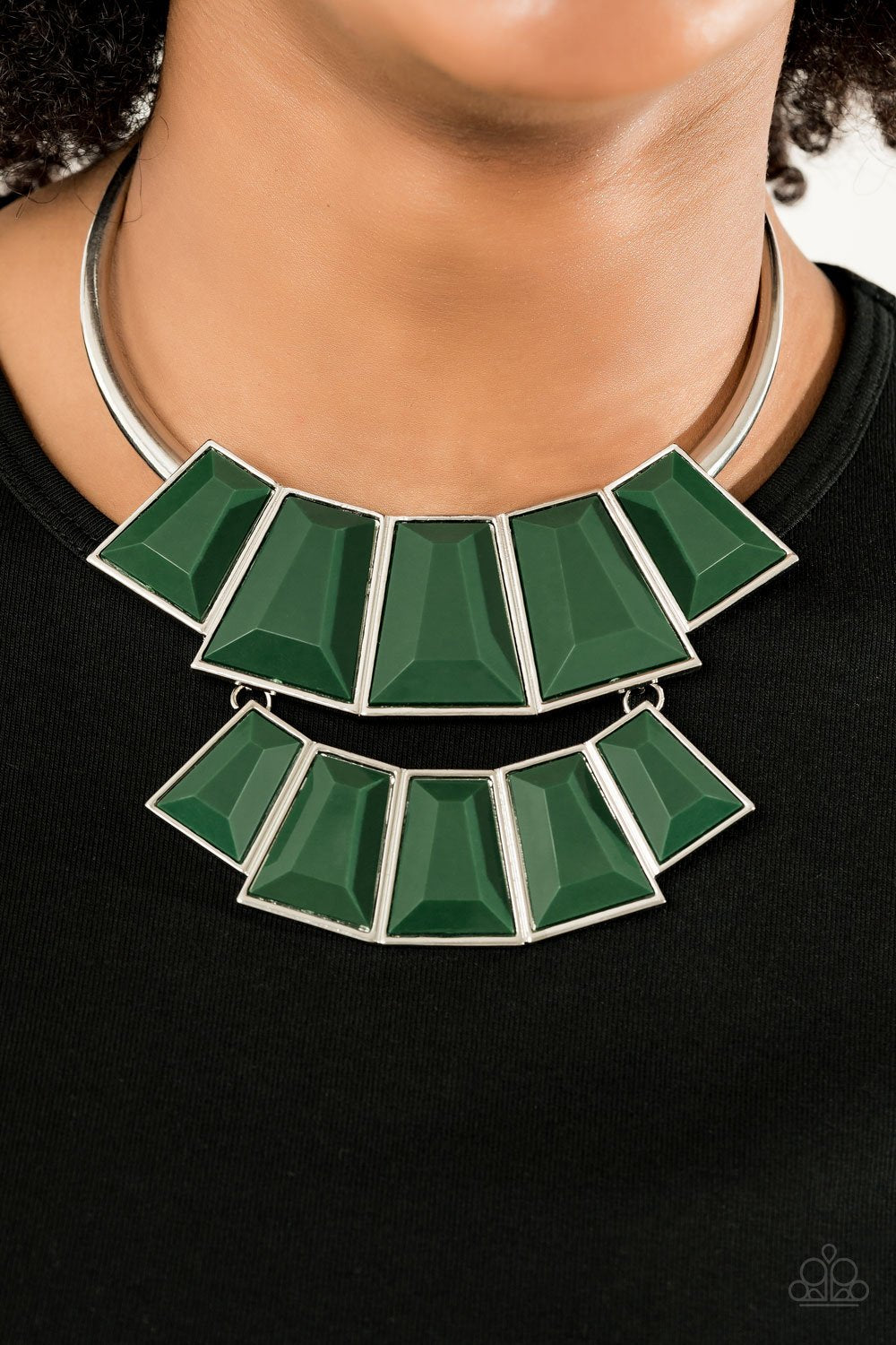 Lions TIGRESS and Bears-green-Paparazzi necklace
