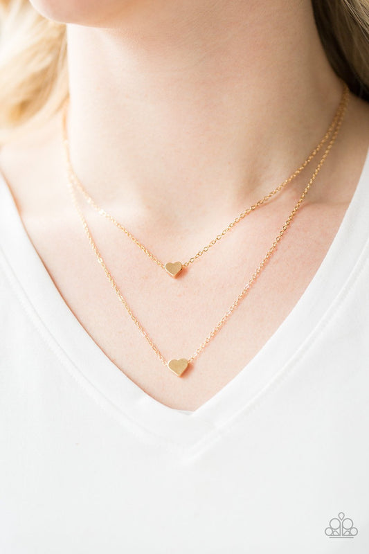 Little Valentine - gold - Paparazzi necklace