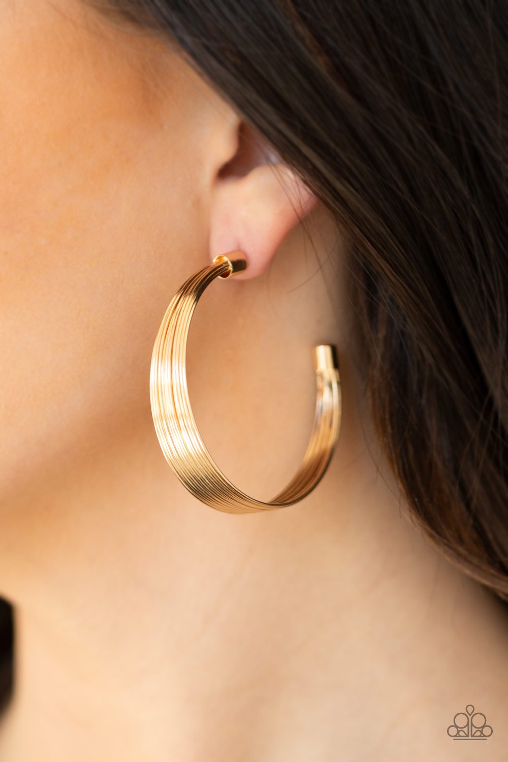 Live Wire - gold - Paparazzi earrings
