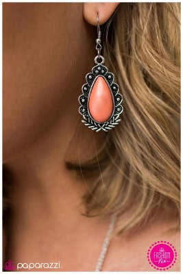 Living Like Royalty - Orange - Paparazzi earrings