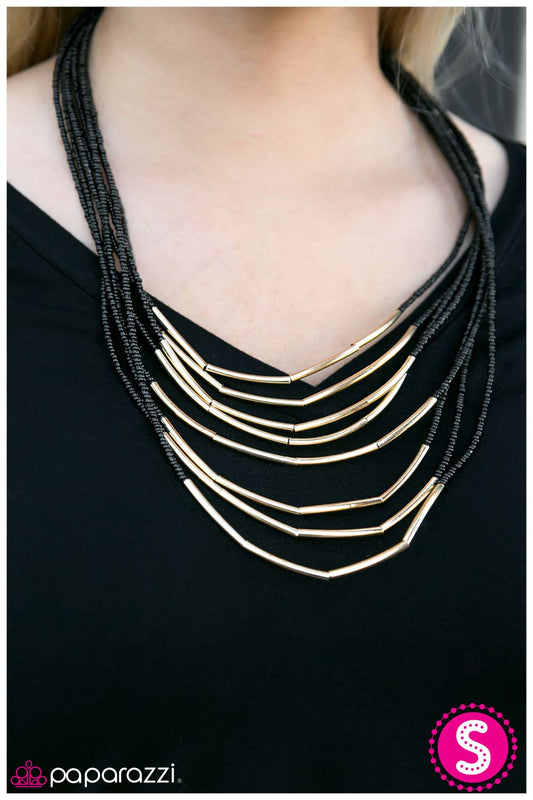 Living The GLEAM - Black - Paparazzi necklace