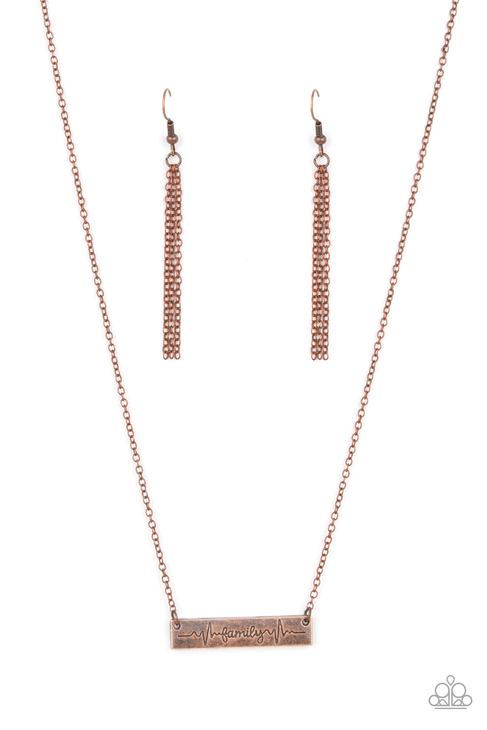 Living The Mom Life - copper - Paparazzi necklace