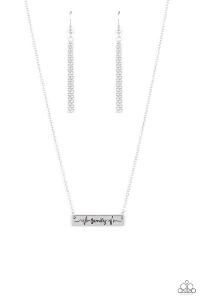 Living The Mom Life - silver - Paparazzi necklace