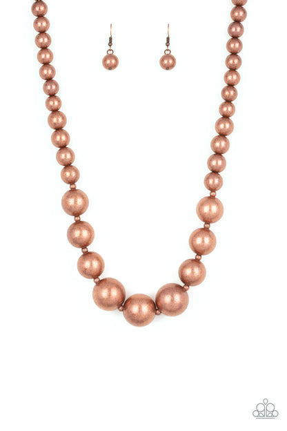 Living Up To Reputation - copper - Paparazzi necklace