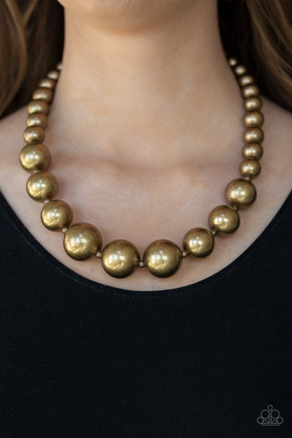 Living Up To Reputation-brass-Paparazzi necklace