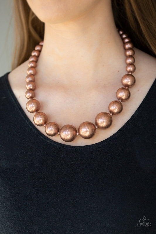 Living Up to Reputation-copper-Paparazzi necklace
