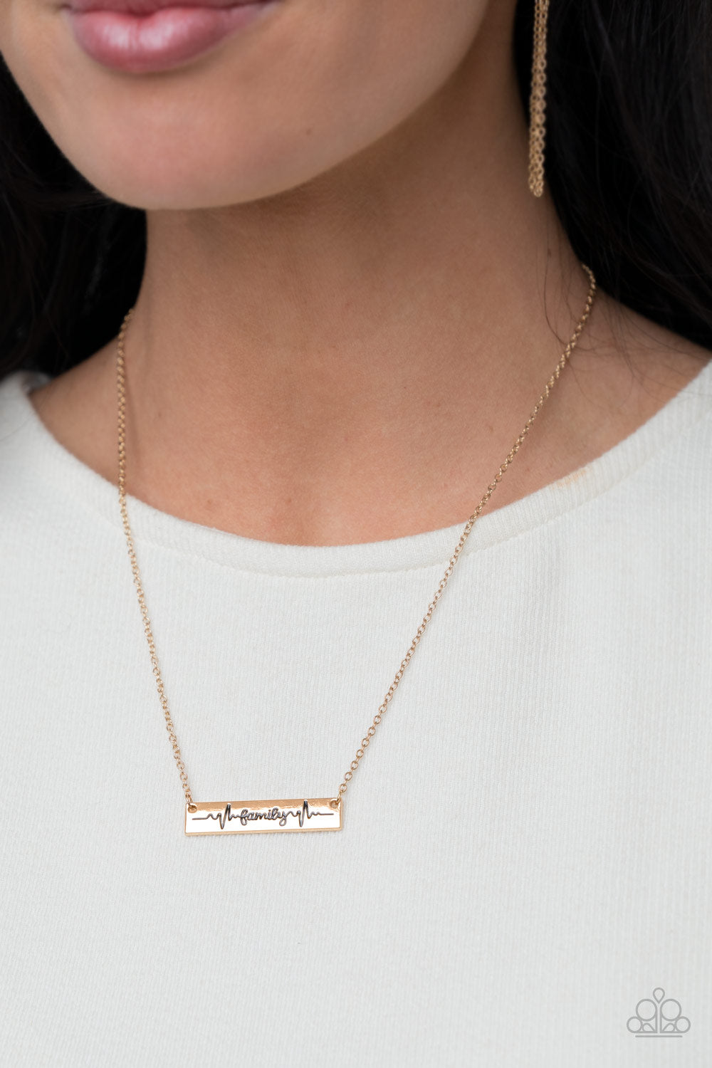 Living The Mom Life - gold - Paparazzi necklace