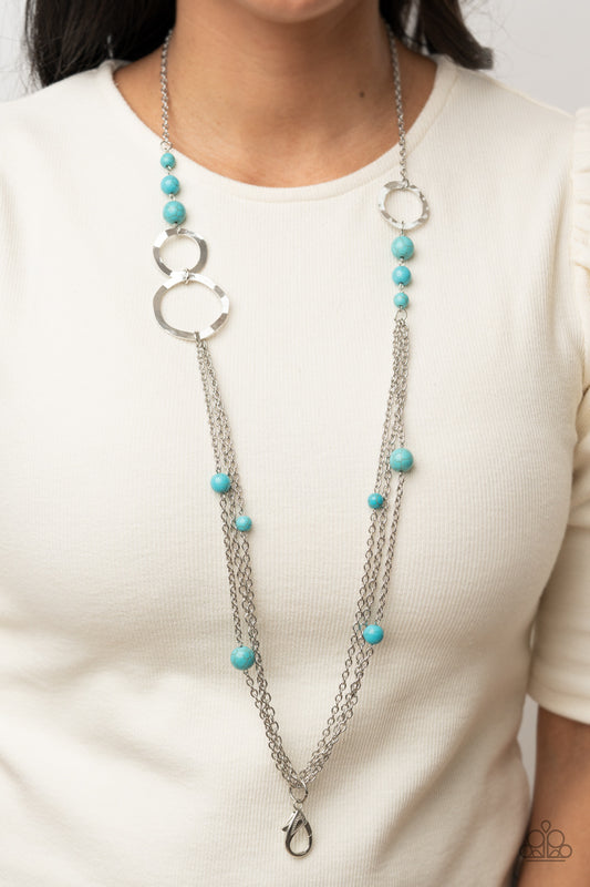 Local Charm - blue - Paparazzi LANYARD necklace