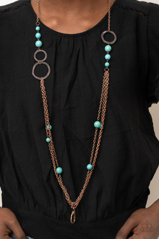 Local Charm - copper - Paparazzi LANYARD necklace