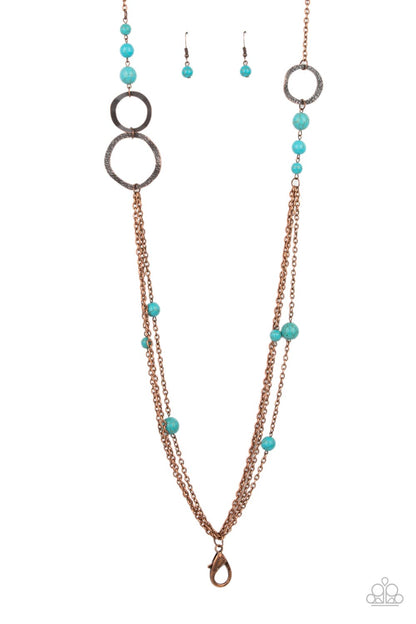 Local Charm - copper - Paparazzi LANYARD necklace