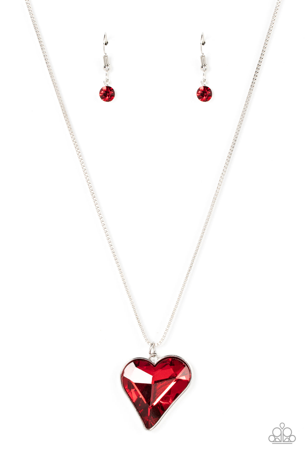 Lockdown My Heart - red - Paparazzi necklace