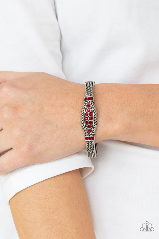 Locked in Luster - red - Paparazzi bracelet
