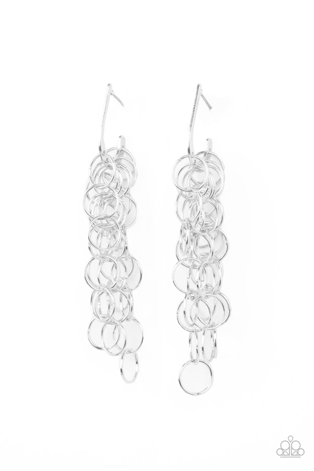 Long Live The Rebels - silver - Paparazzi earrings