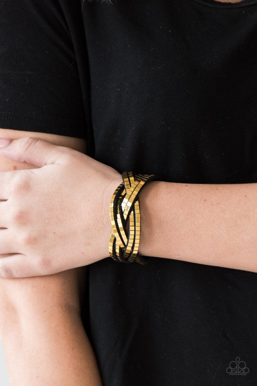 Looking for Trouble-gold-Paparazzi bracelet