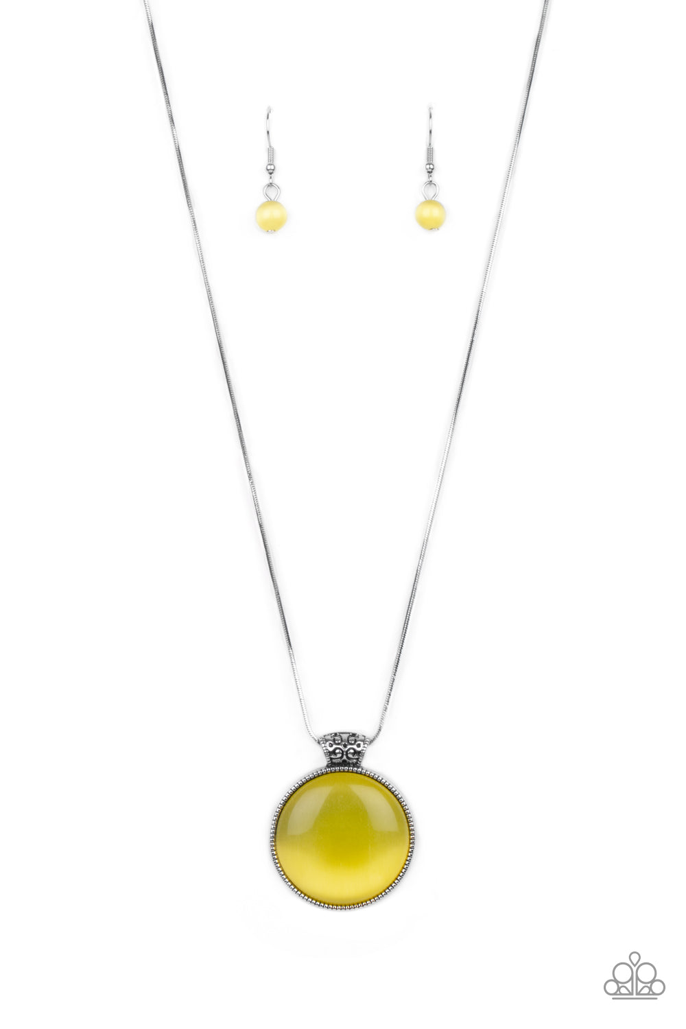 Look Into My Aura - yellow - Paparazzi necklace