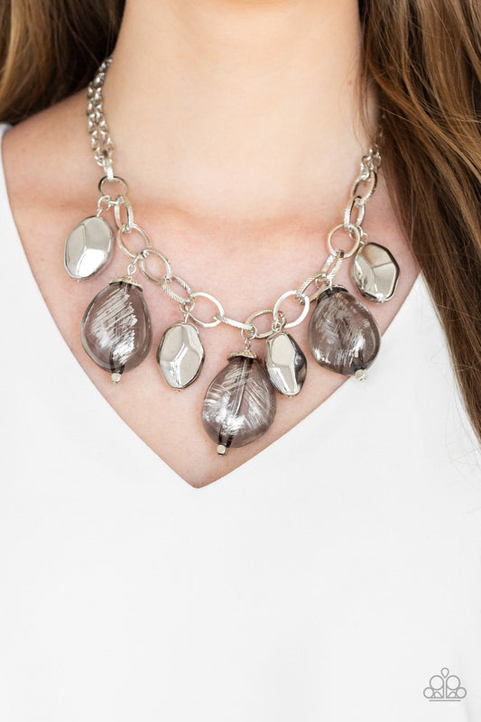 Looking Glass Glamorous-silver-Paparazzi necklace