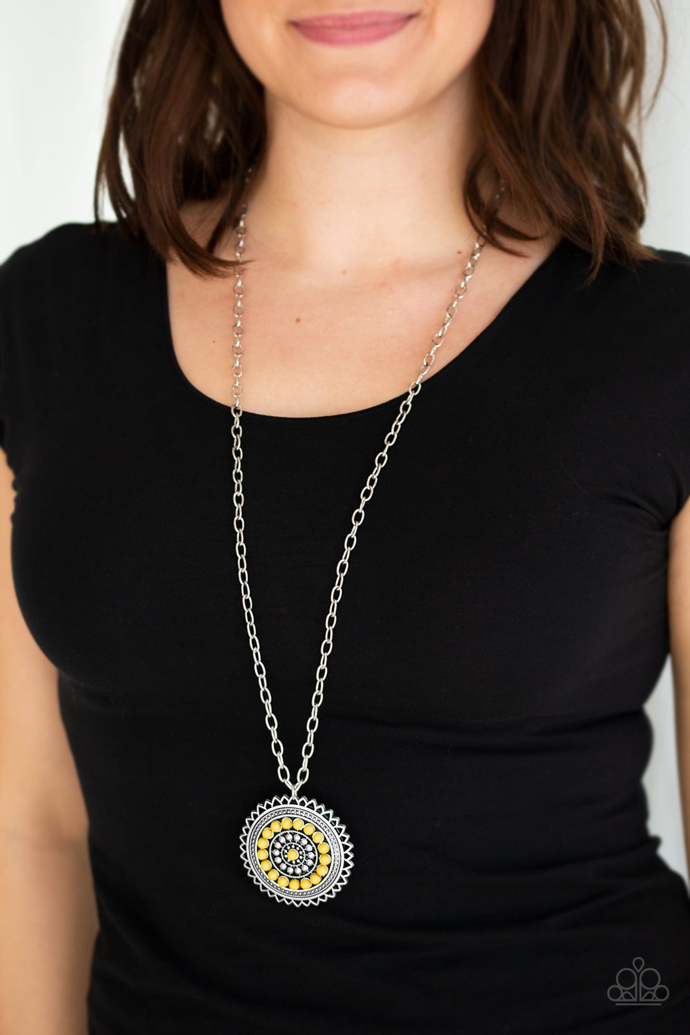 Lost SOL-yellow-Paparazzi necklace