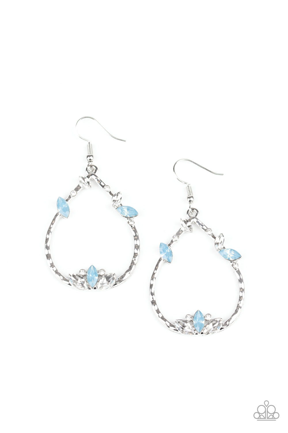 Lotus Ice - blue - Paparazzi earrings