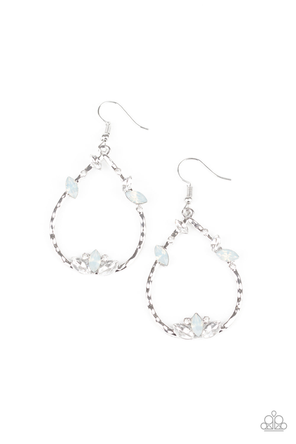 Lotus Ice - white - Paparazzi earrings