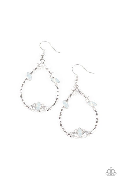 Lotus Ice - white - Paparazzi earrings