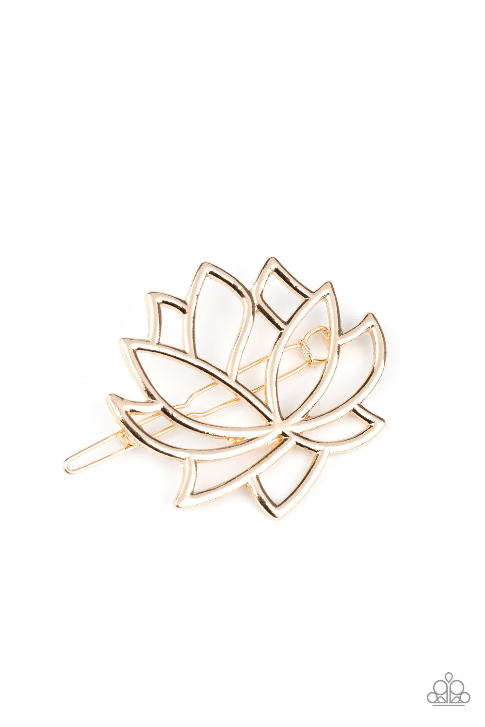 Lotus Pools - gold - Paparazzi hair clip