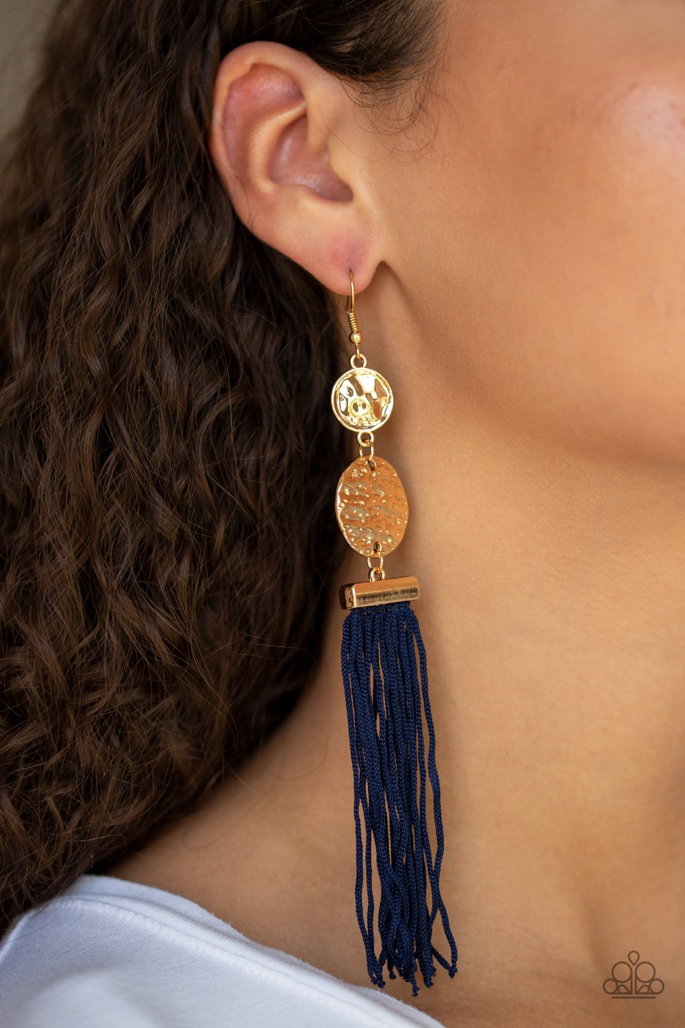 Lotus Gardens-blue-Paparazzi earrings