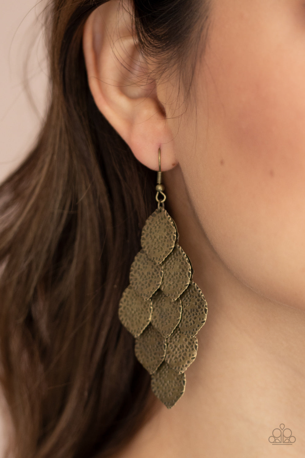 Loud and Leafy - brass - Paparazzi earrings
