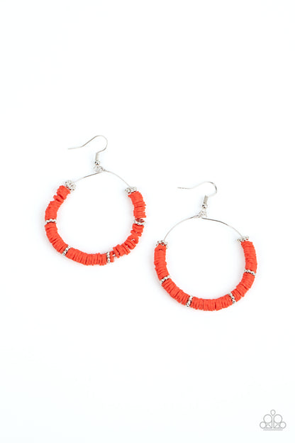 Loudly Layered - red - Paparazzi earrings