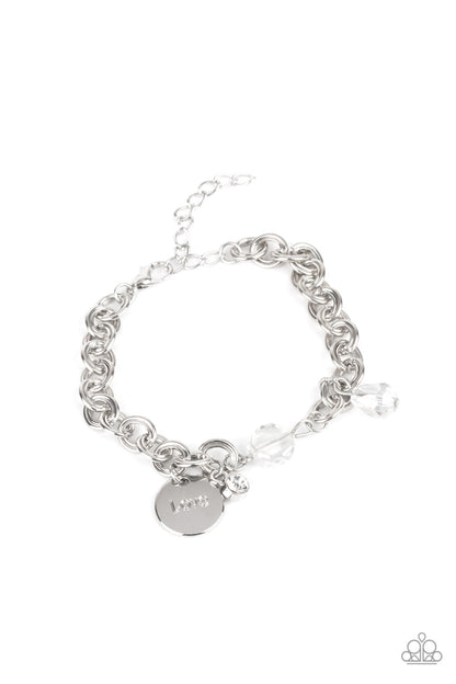 Lovable Luster - white - Paparazzi bracelet