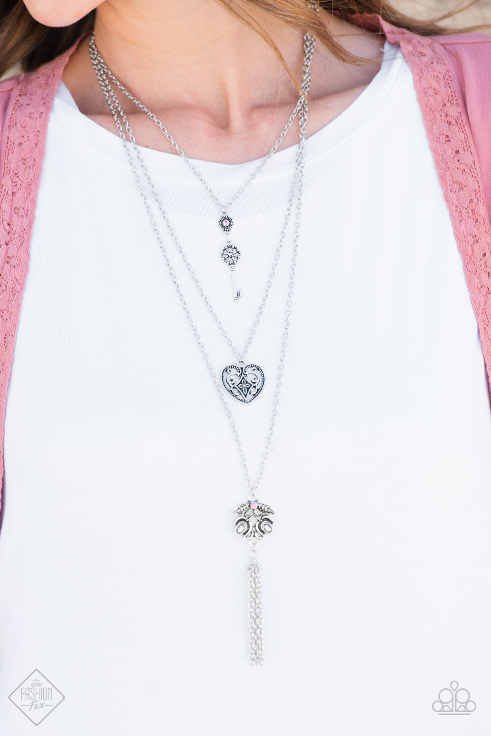 Love Opens All Doors - pink - Paparazzi necklace