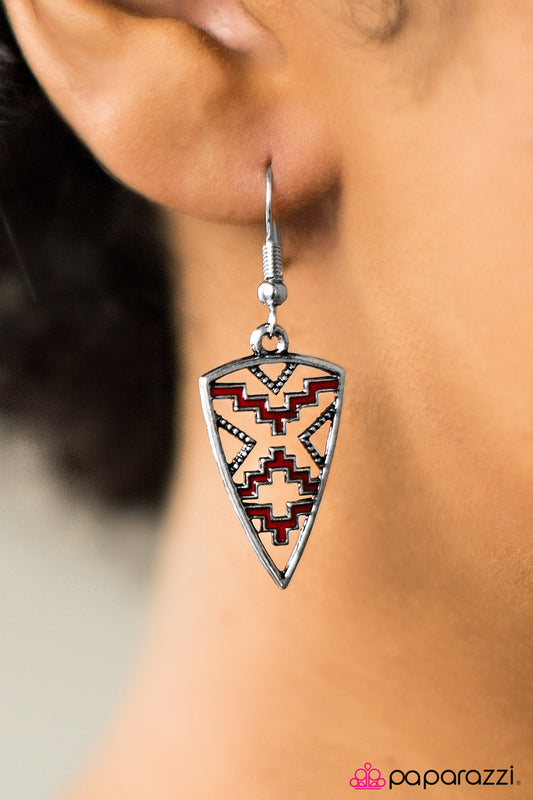 Love Your Tribe - Red - Paparazzi earrings