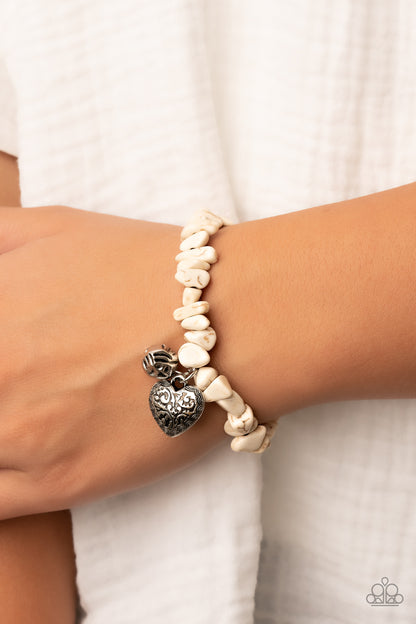 Love You to Pieces - white - Paparazzi bracelet