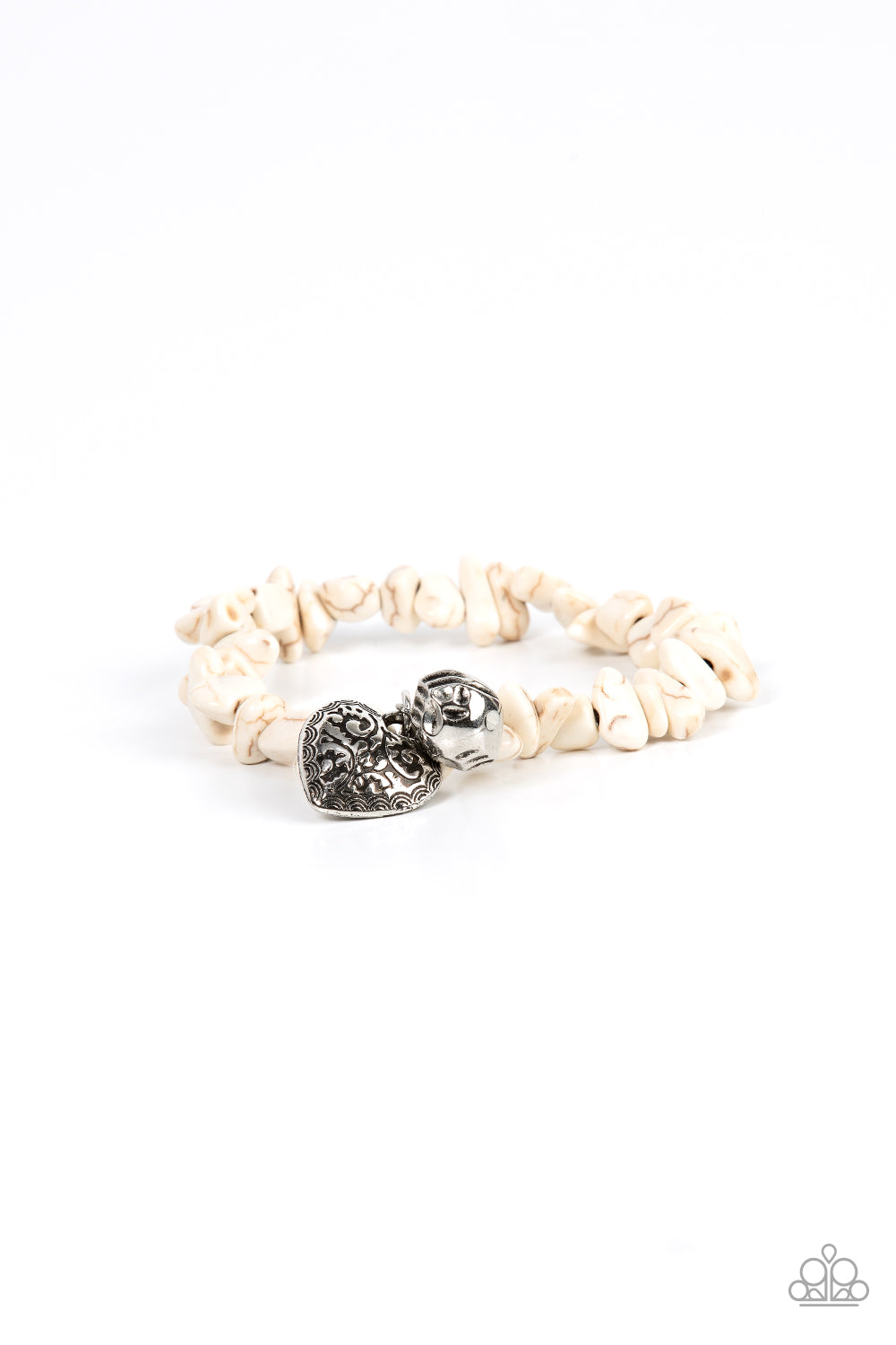 Love You to Pieces - white - Paparazzi bracelet